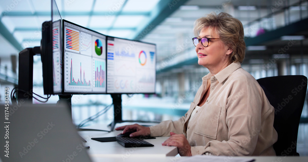 Poster business data analytics dashboard
