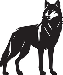 Minimalist Wolf Vector Design Art 