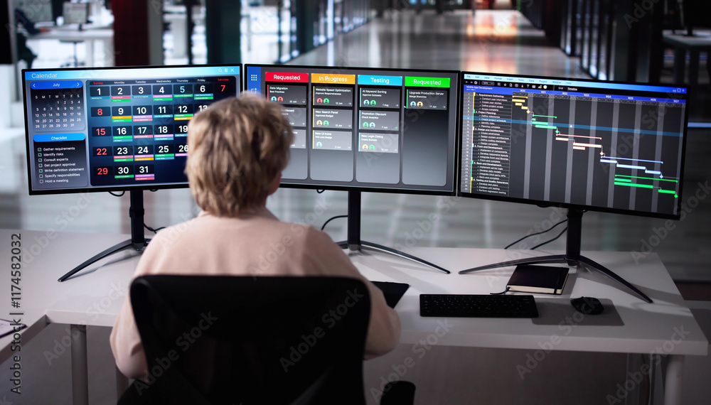 Poster Monitor Agenda Events Using Scrum Software