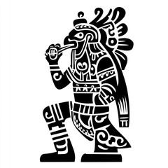 Fototapeta premium Aztec Eagle Warrior Deity Abstract Design