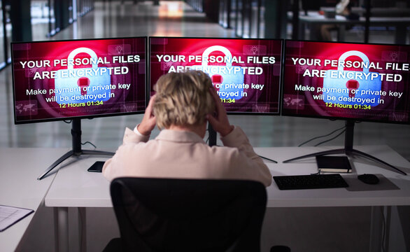 Ransomware Cyber Attack Using Malware - Powered by Adobe