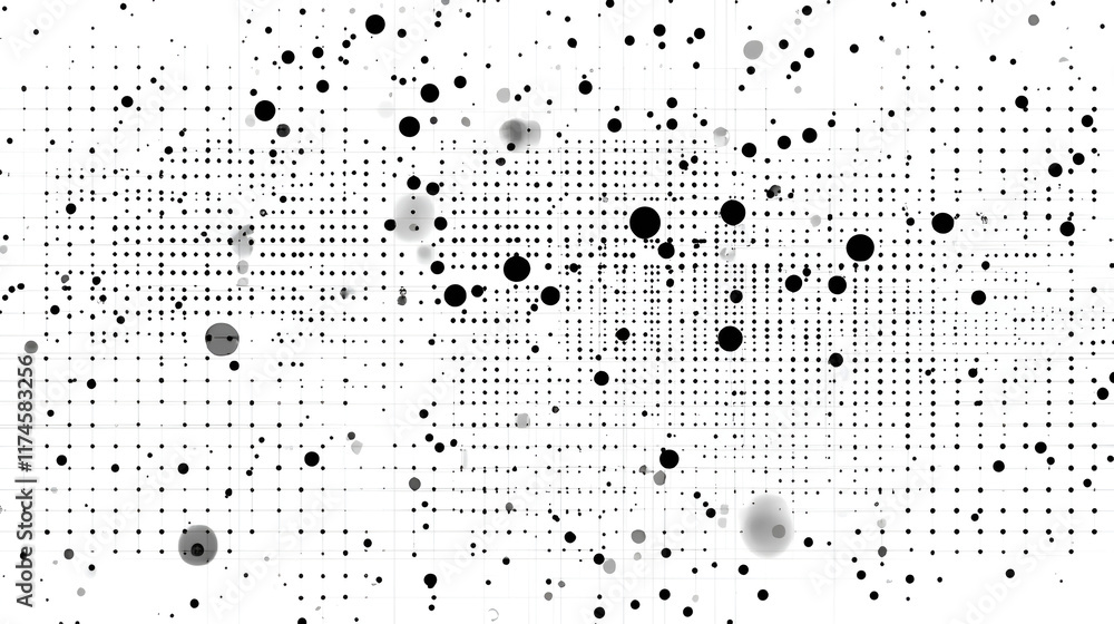 Poster abstract halftone dots pattern