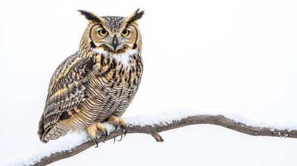 Naklejka premium owl on a branch