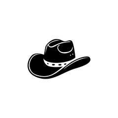 silhouette Cowboy Bandit Sheriff Hat .Texas Western Wild West Country Hat Logo Design