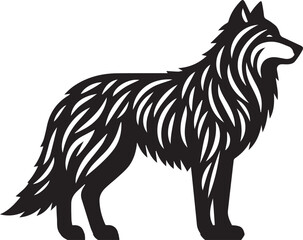 Minimalist Wolf Vector Design Art 