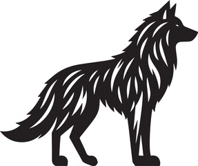 Minimalist Wolf Vector Design Art 