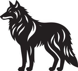 Minimalist Wolf Vector Design Art 