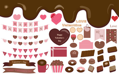バレンタイン素材セット