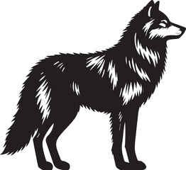 Minimalist Wolf Vector Design Art 