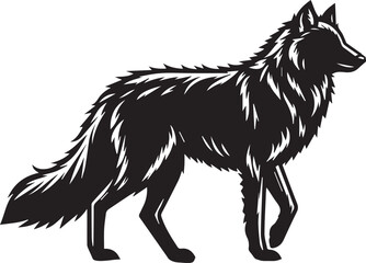 Minimalist Wolf Vector Design Art 
