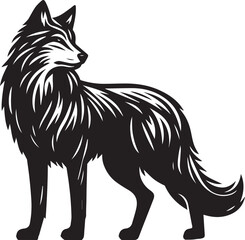 Minimalist Wolf Vector Design Art 