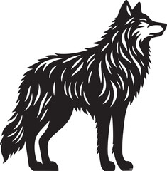Minimalist Wolf Vector Design Art 