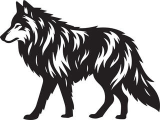 Minimalist Wolf Vector Design Art 
