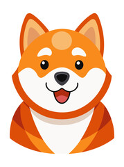 Cute dog avatar Akita dog