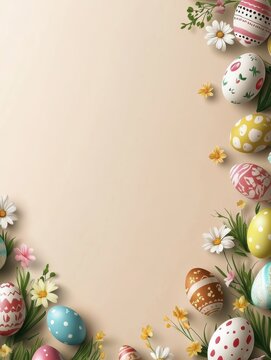 easter background , card template ,easter eggs, happy easter , easter wallpaper, copyspace