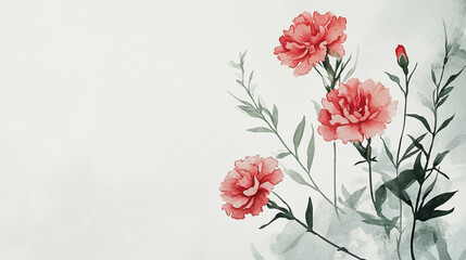 Obraz premium Elegant wedding invitation card background vector. Minimal hand painted watercolor botanical flowers texture template background. Design for wedding, vip cover, poster, rsvp moderncard.Valentine's Day