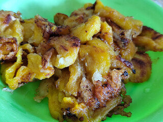 Godoh Nangka. Fried Jackfruit Flour or fried jackfruit. Traditional Indonesian culinary food....