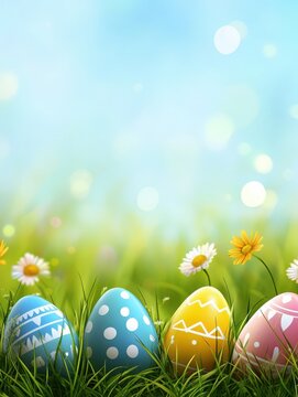 easter poster template with large copy space for text