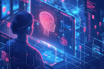 Obraz premium Close-up on clinical trial digital innovations
