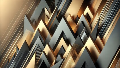 Obraz premium Sharp Triangular Layers with Depth