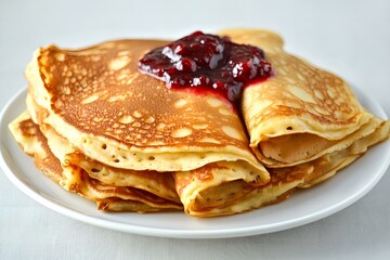 Swedish Pannkakor: Thin Pancakes with Lingonberry Twist