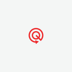 initial Q Arrow Logo. letter Q with arrow combination. usable for finance, logistic and company logos, vector illustration
