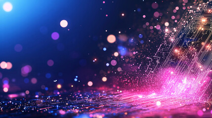 Obraz premium Abstract Pink and Blue Sparkle Background 