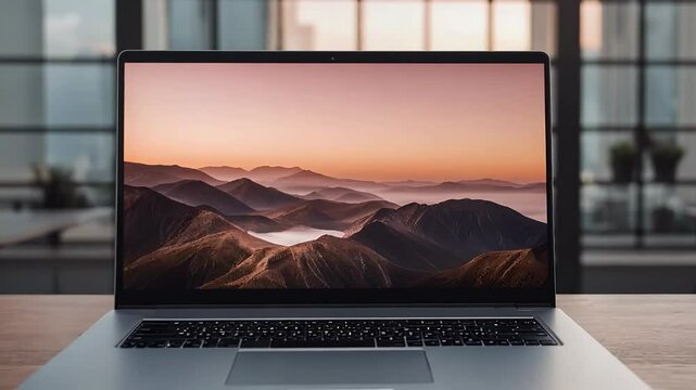 blank laptop screen floating transparent setting ideal modern technology presentations customizable digital mockups