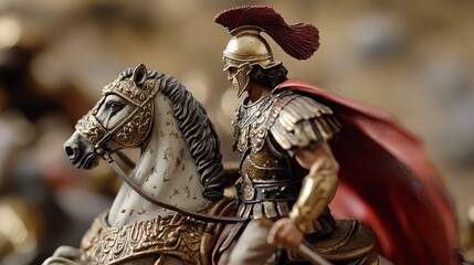 Ancient Greek Cavalry Unit Close-up Portrait at Chaeronea Battle - Historical Military History Under Alexander the Great
