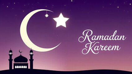 Ramadan Kareem. Islamic greeting card template with ramadan for wallpaper design.
