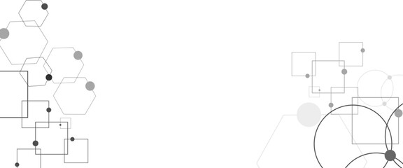 Gray and white background, technology background design and communication connection.