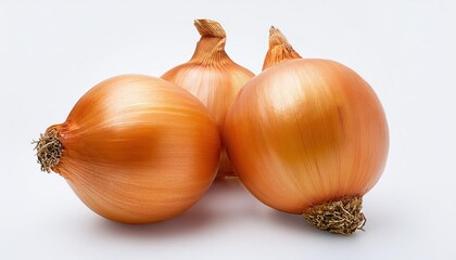 Onions on a white background