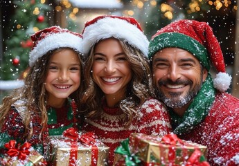 Festive Family Christmas Photo