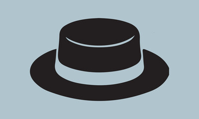 detective hat silhouette vector illustration  Silhouette Silhouette, Files for Cutting Cricut and Silhouette, Isolated on white background, Calligraphy t shirt svg 