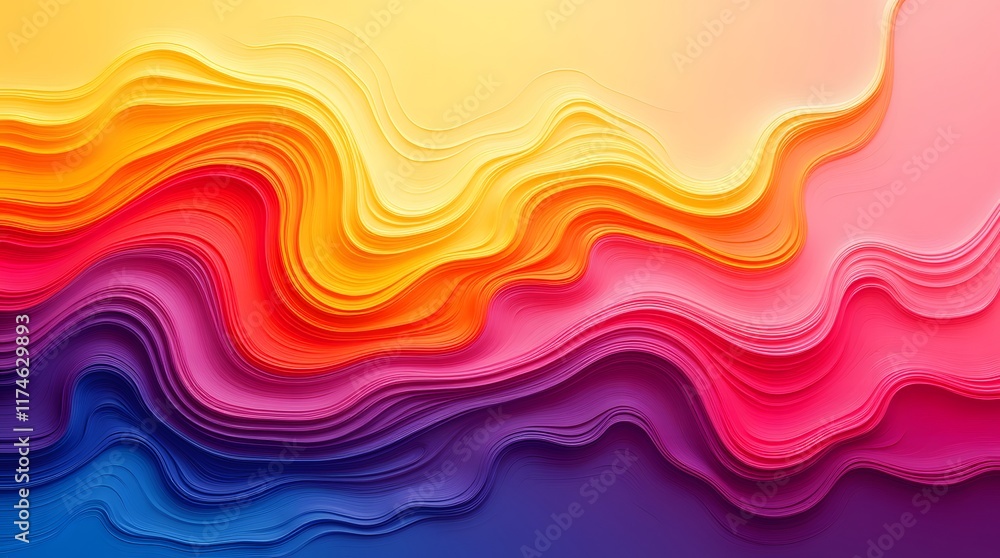 Aufkleber vibrant hues in motion: a symphony of colors flowing seamlessly, creating a dynamic and captivating 