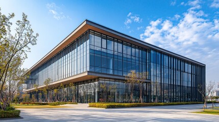 Fototapeta premium Modern Glass Office Building Architecture