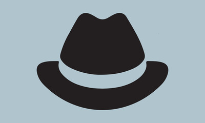 detective hat silhouette vector illustration  Silhouette Silhouette, Files for Cutting Cricut and Silhouette, Isolated on white background, Calligraphy t shirt svg 