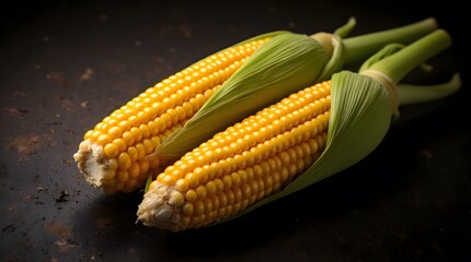 Sweet Corn: Juicy kernels, vibrant yellow, freshly harvested. A taste of summer's bounty.