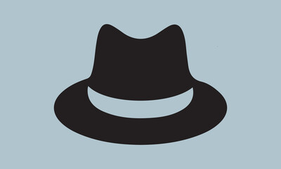detective hat silhouette vector illustration  Silhouette Silhouette, Files for Cutting Cricut and Silhouette, Isolated on white background, Calligraphy t shirt svg 