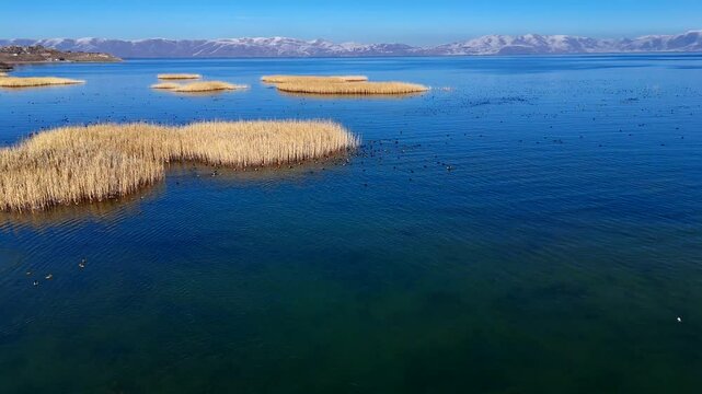 Lake Sevan in the mountains, Armenia