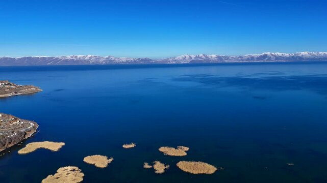 Lake Sevan in the mountains, Armenia