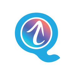 Letter Q vector logo template, Colorful Letter Q logo, Financial Company Logo, Financial Institute Advisors Logo Design Template Vector Icon