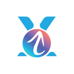 Letter X vector logo template, Colorful Letter X logo, Financial Company Logo, Financial Institute Advisors Logo Design Template Vector Icon