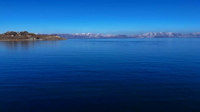 Lake Sevan in the mountains, Armenia
