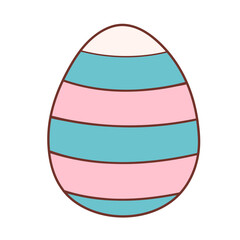 Easter egg painted cartoon doodle illustration

