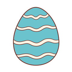 Easter egg painted cartoon doodle illustration
