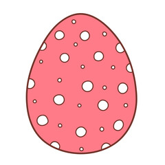 Easter egg painted polka dot easter holiday cartoon doodle illustration
