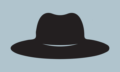 detective hat silhouette vector illustration  Silhouette Silhouette, Files for Cutting Cricut and Silhouette, Isolated on white background, Calligraphy t shirt svg 