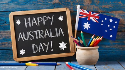 Happy Australia Day celebration banner, poster template for 26 January. happy Australia day illustration background