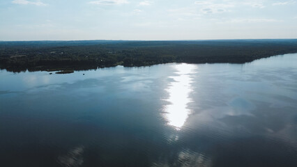 Calm Lake with Clear Sky Reflection